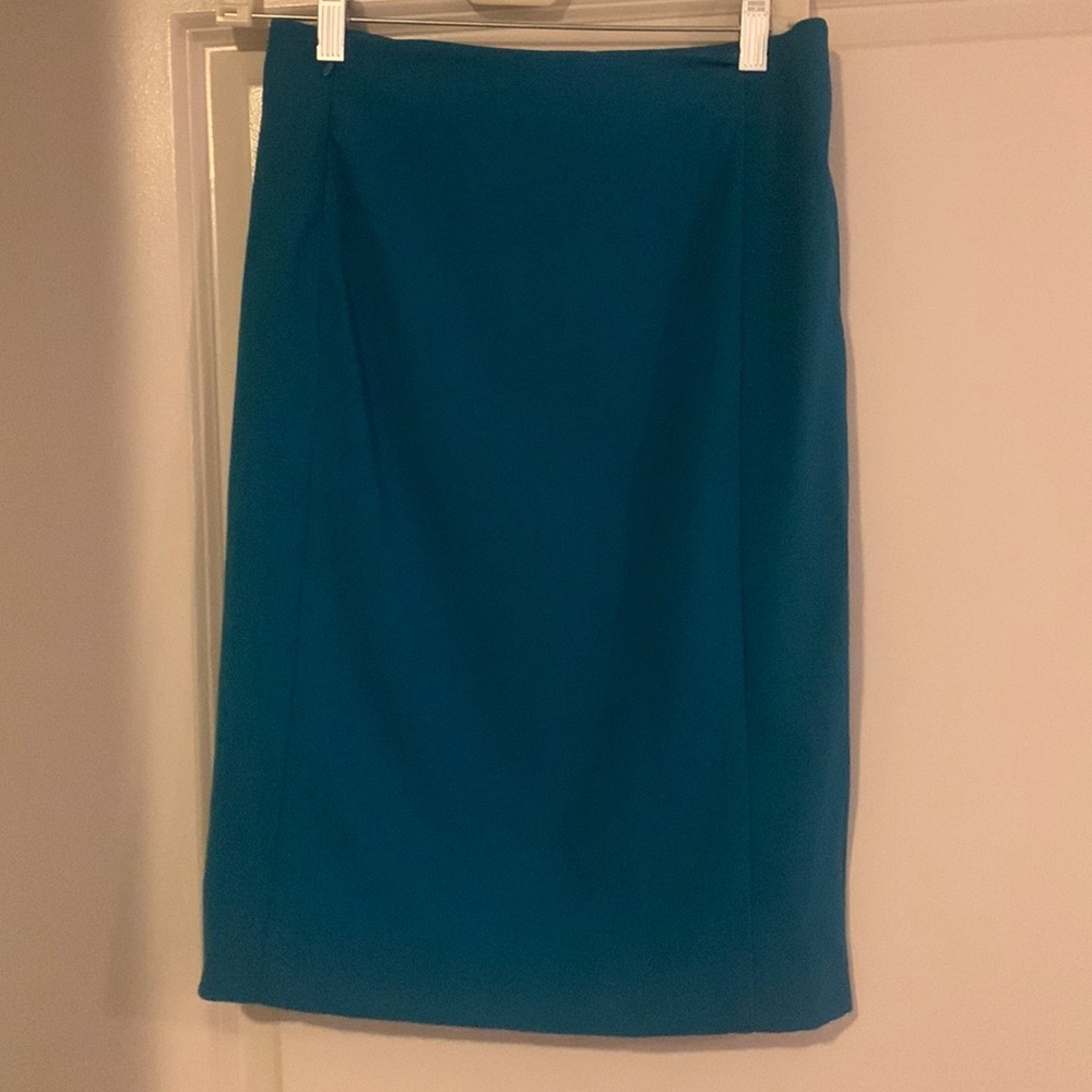 Teal Diane Von Furstenberg Pencil Skirt